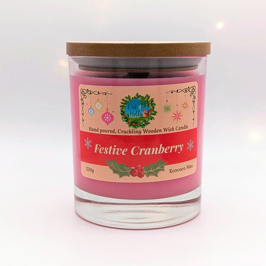 Festive Cranberry scented candle