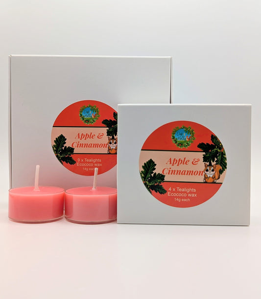 Apple and Cinnamon scented Tealights set of 9