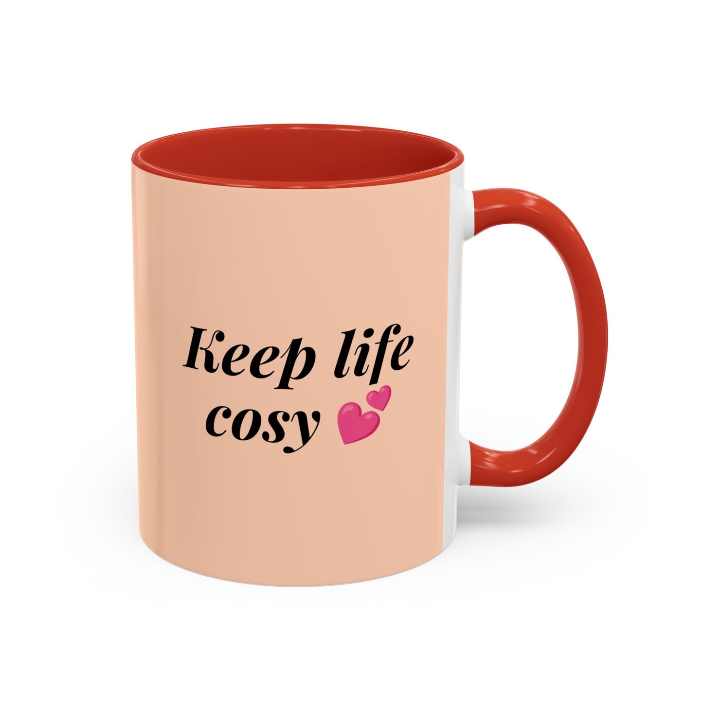Oak and Holly branded coffee mug, “Keep Life Cosy”, 11-15oz