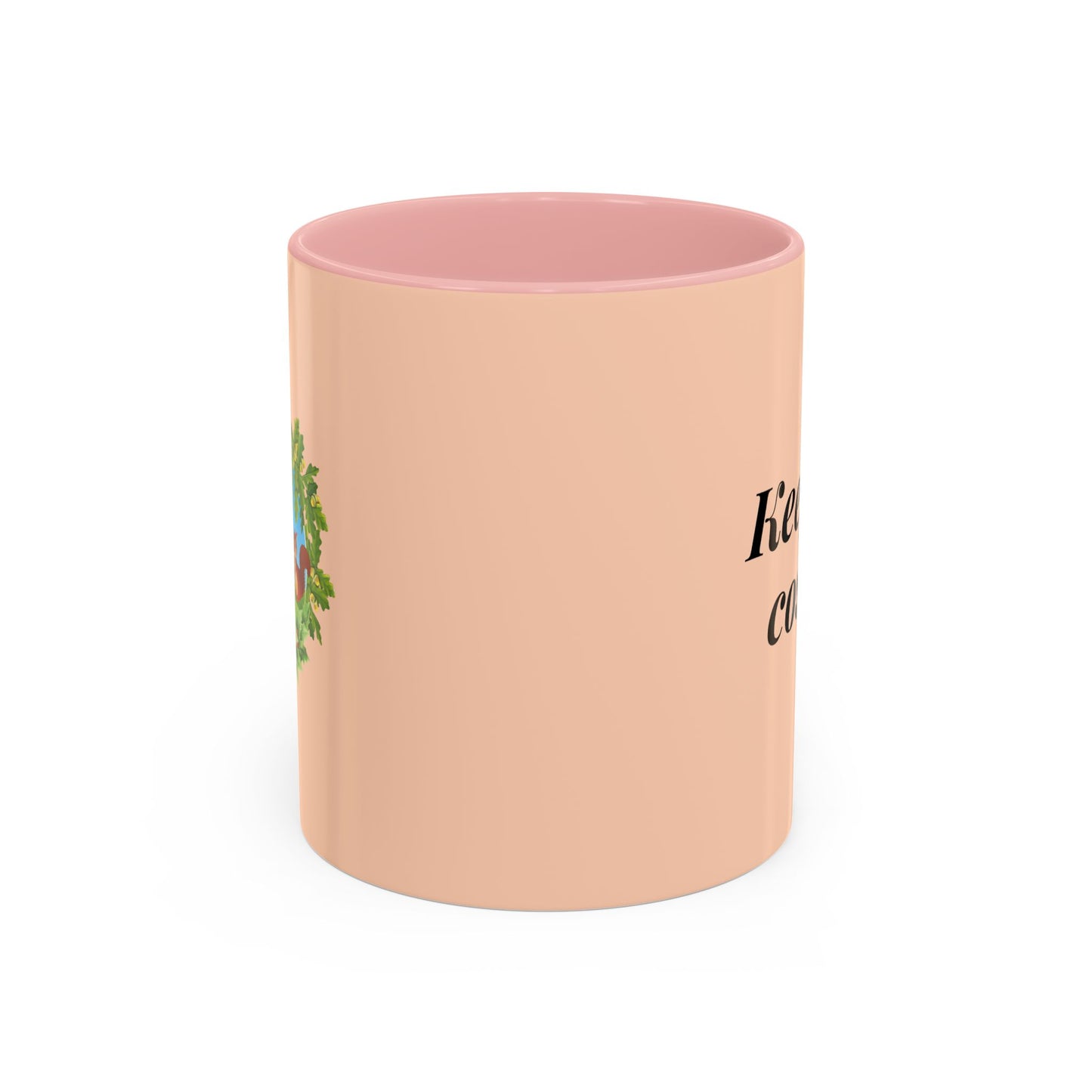 Oak and Holly branded coffee mug, “Keep Life Cosy”, 11-15oz