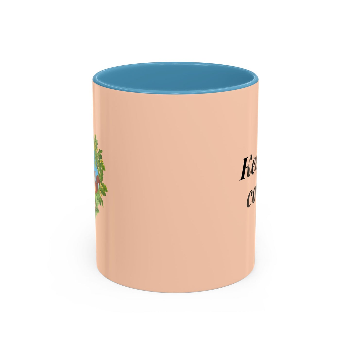 Oak and Holly branded coffee mug, “Keep Life Cosy”, 11-15oz