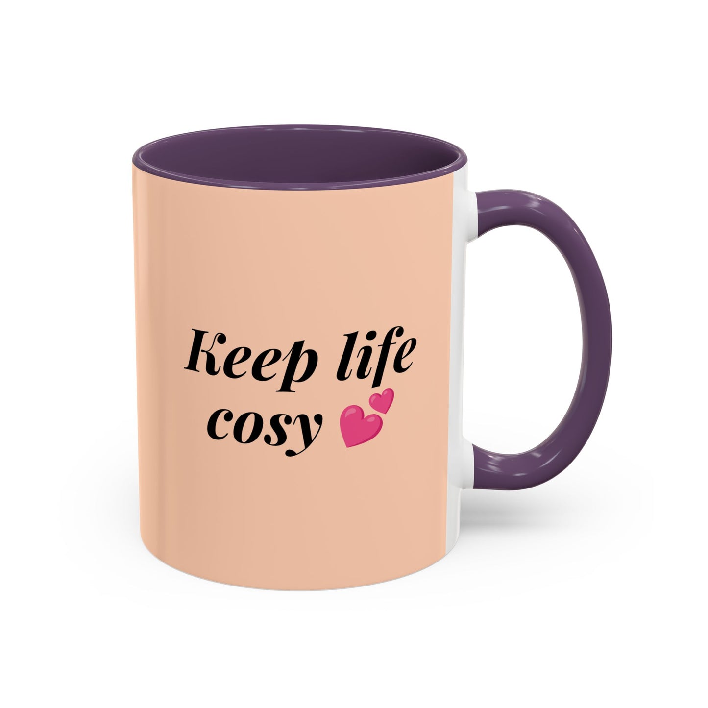 Oak and Holly branded coffee mug, “Keep Life Cosy”, 11-15oz