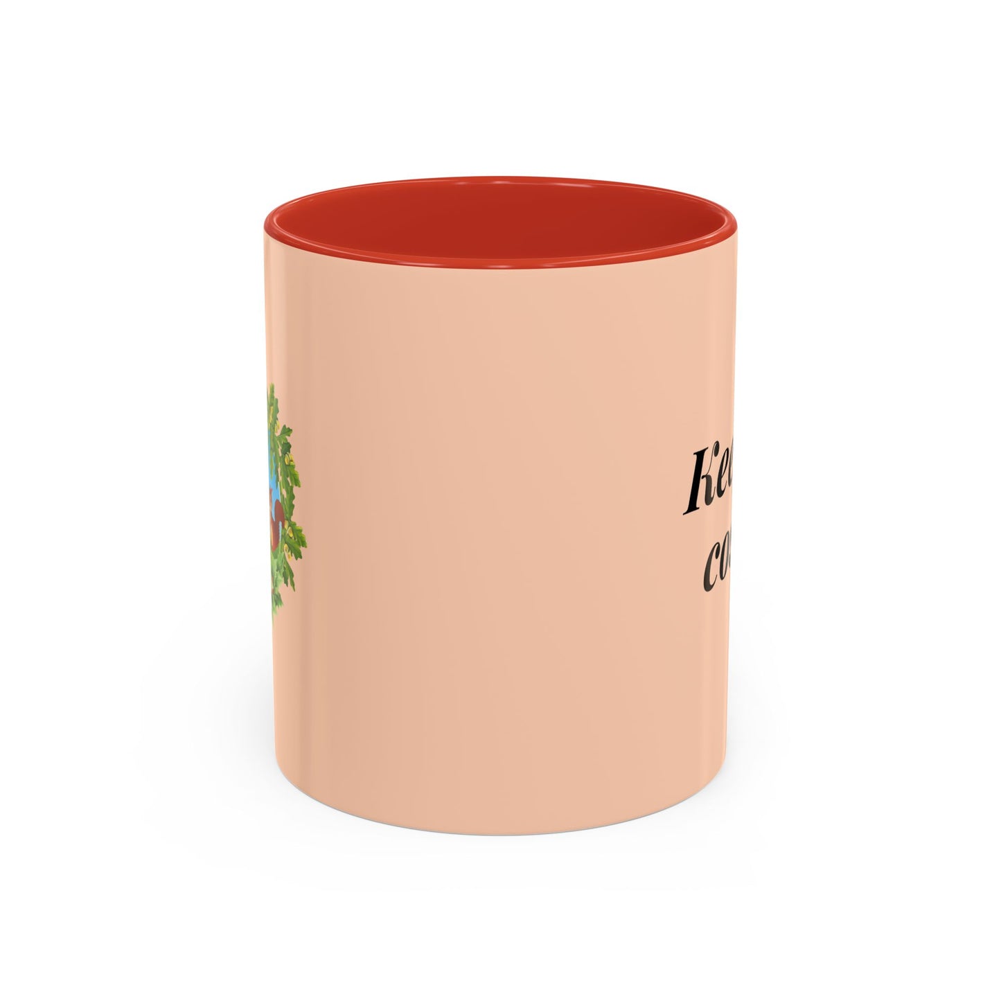Oak and Holly branded coffee mug, “Keep Life Cosy”, 11-15oz