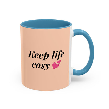 Oak and Holly branded coffee mug, “Keep Life Cosy”, 11-15oz