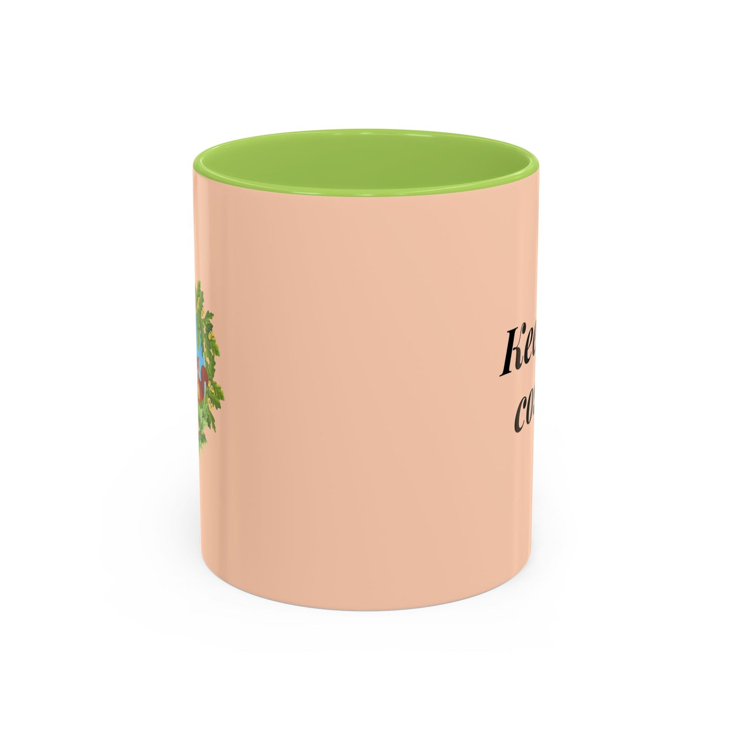 Oak and Holly branded coffee mug, “Keep Life Cosy”, 11-15oz