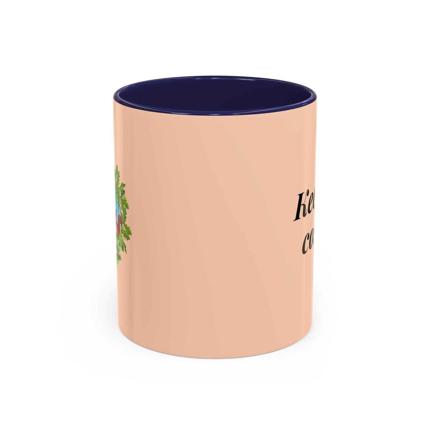 Oak and Holly branded coffee mug, “Keep Life Cosy”, 11-15oz
