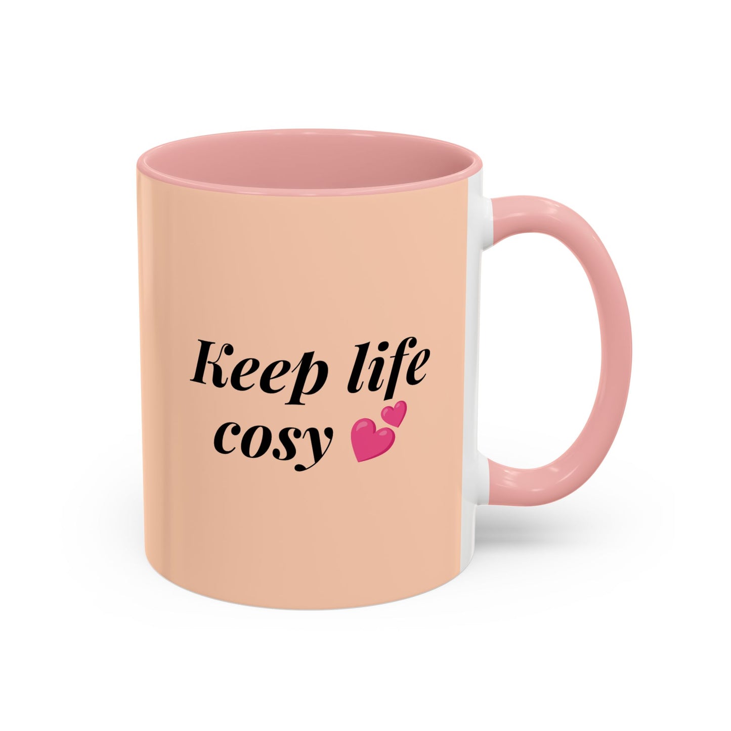 Oak and Holly branded coffee mug, “Keep Life Cosy”, 11-15oz