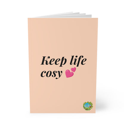 “Keep Life Cosy” Oak and Holly Branded A5 notebook
