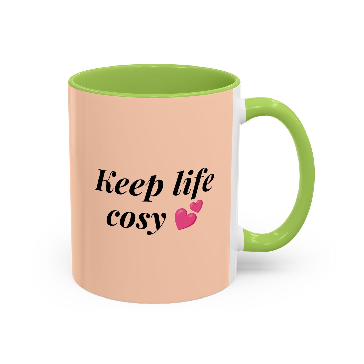 Oak and Holly branded coffee mug, “Keep Life Cosy”, 11-15oz