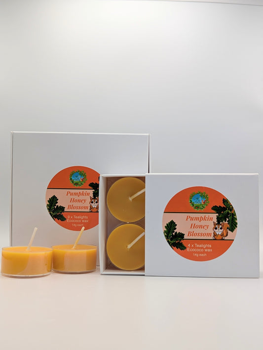 Pumpkin Honey Blossom scented Tealights set of 4